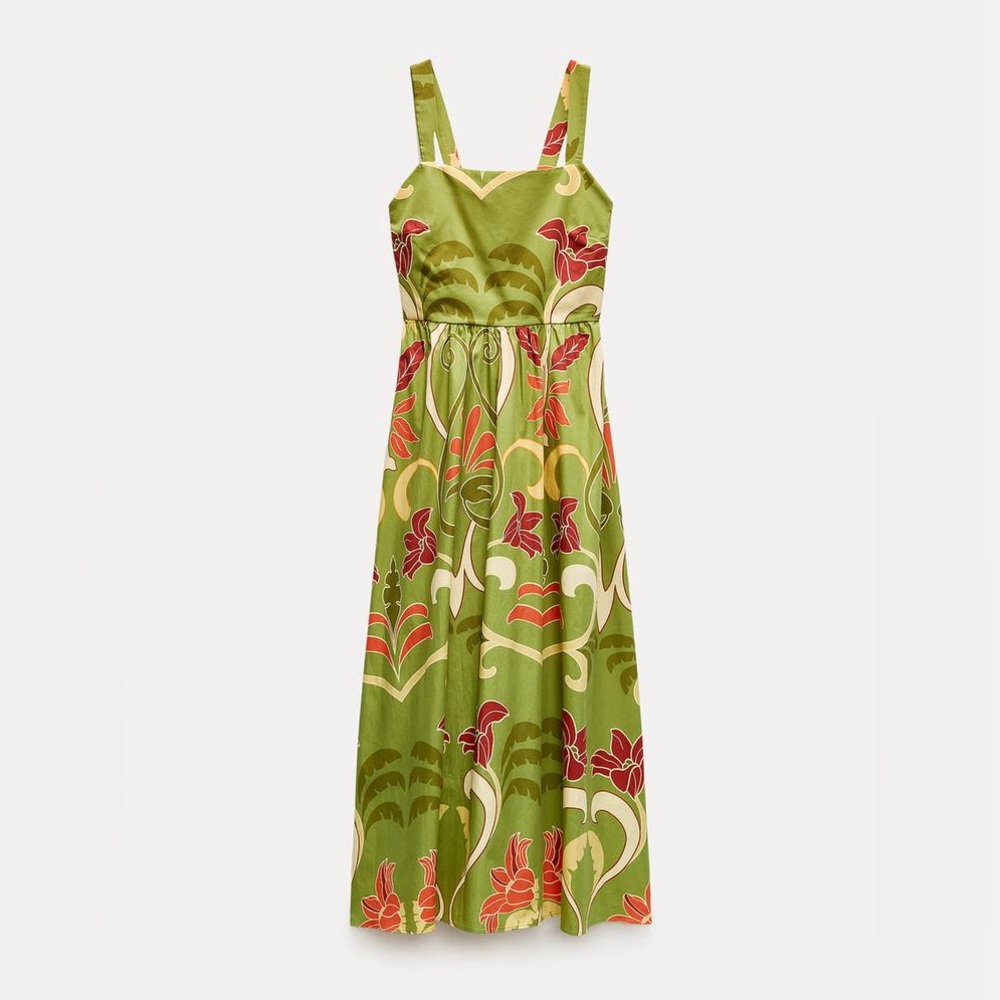 LAST ONE!!! ZARA BLOGGERS’ FAVORITE PRINTED MIDI DRESS ZW COLLECTION - Picture 12 of 16
